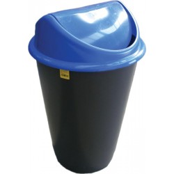 Cos gunoi colectare selectiva, 60 litri, capac albastru
