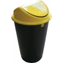 Cos gunoi colectare selectiva, 60 litri, capac galben