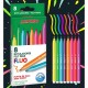 Carioca lavabila, 8 culori/cutie, ALPINO Fluo - culori fluorescente