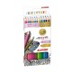 Creioane colorate, cutie carton, 12 culori/set (7 pastel + 5 metalizate), ALPINO Color Experience