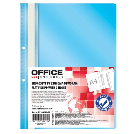 Dosar plastic PP cu sina, cu gauri, grosime 100/170microni, 50 buc/set, Office Products - bleu Dosar plastic PP cu sina, cu gauri, grosime 100/170microni, 50 buc/set, Office Products - bleu