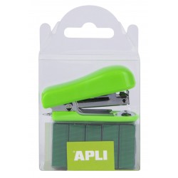 Capsator de buzunar Apli, 20 coli, 2000 capse x nr 10, verde