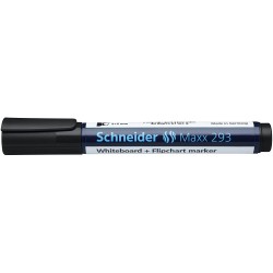 Marker SCHNEIDER Maxx 293, pentru tabla de scris+flipchart, varf tesit 2-5mm - negru