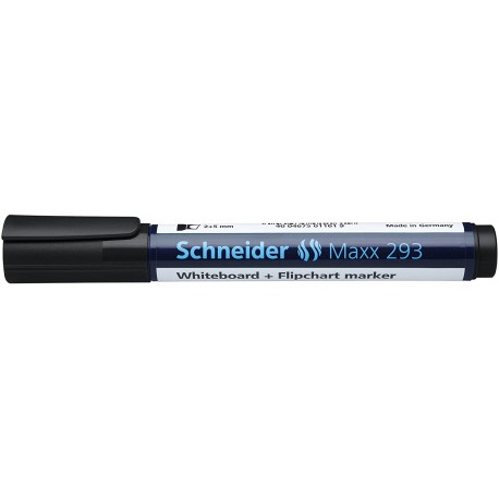 Marker SCHNEIDER Maxx 293, pentru tabla de scris+flipchart, varf tesit 2-5mm - negru