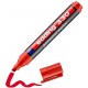 Marker permanent Edding 330, varf retezat 1-5 mm, rosu, blister