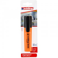 Textmarker Edding 345, varf retezat, 2-5 mm, orange, blister