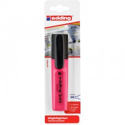 Textmarker Edding 345, varf retezat, 2-5 mm, roz, blister