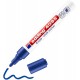 Marker Edding 4095 cu creta lichida, varf 2-3 mm, albastru, blister