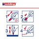 Marker Edding 4095 cu creta lichida, varf 2-3 mm, alb, blister