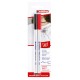 Marker Edding 4600, pentru textile, varf rotund 1 mm, negru/rosu, blister