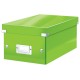 Cutie depozitare Leitz WOW Click & Store, carton laminat, pliabila, cu capac, 20x14x35 cm, verde