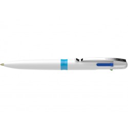 Pix SCHNEIDER Take 4, corp alb/bleu, clema metalica - 4 culori