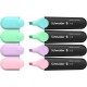 Textmarker SCHNEIDER Job Pastel, varf lat, 4 culori/set -(turcoaz, menta, lavanda, roz)