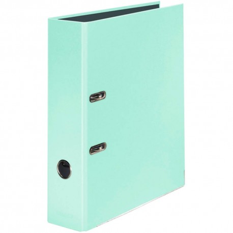 Biblioraft Falken Pastel, carton laminat, A4, 80 mm, verde menta