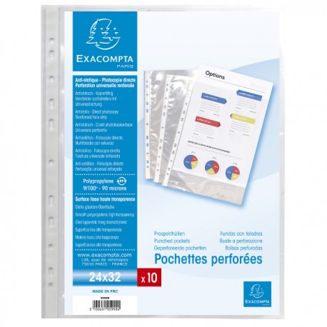 File de protectie pentru carti de vizita, 120 microni, 10 buc/set