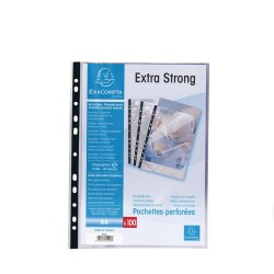 File de protectie Exacompta Cristal, grosime 90 microni, 100 bucati/set