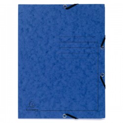 Dosar plic cu elastic Exacompta, carton, albastru