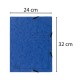 Dosar plic cu elastic Exacompta, carton, albastru
