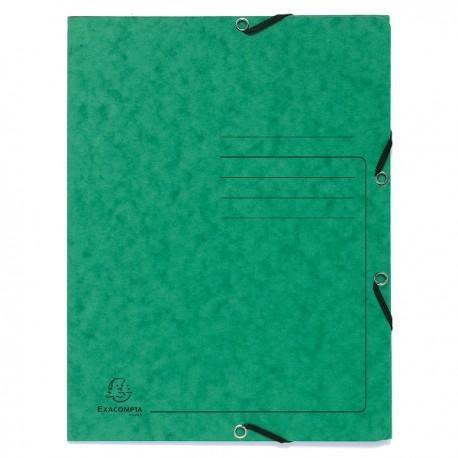 Dosar plic cu elastic Exacompta, carton, verde