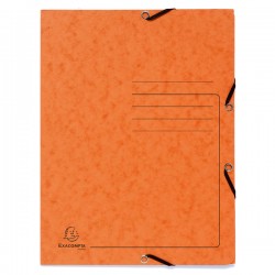 Dosar plic cu elastic Exacompta, carton, portocaliu