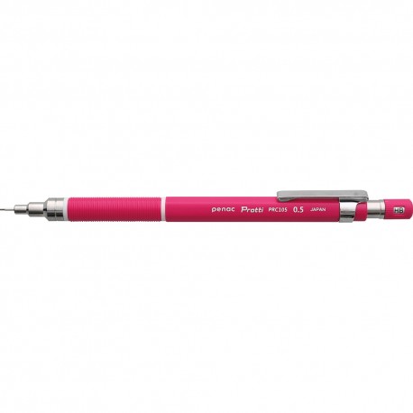 Creion mecanic profesional PENAC Protti PRC-105, 0.5mm, con metalic cu varf cilindric fix - rosu