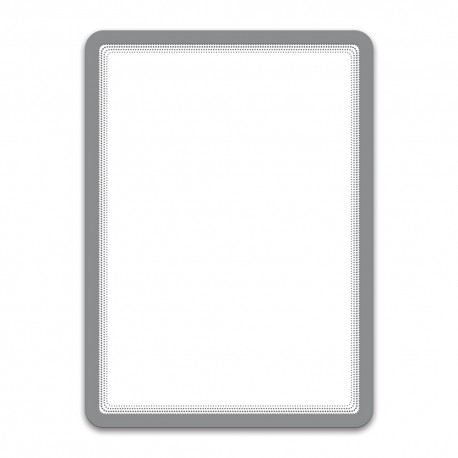 Buzunar magnetic pentru documente A4, cu rama color, 2 buc/set, TARIFOLD - rama argintie