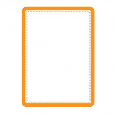 Buzunar magnetic pentru documente A4, cu rama color, 2 buc/set, TARIFOLD - rama portocalie