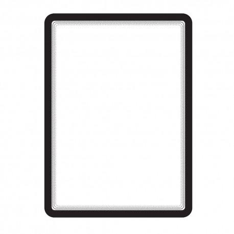 Buzunar magnetic pentru documente A4, cu rama color, 2 buc/set, TARIFOLD - rama neagra