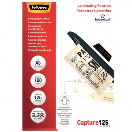 Folie pentru laminat, A3, 125 microni, 100 coli/top Folie pentru laminat, A3, 125 microni, 100 coli/top