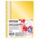 Dosar plastic PP cu sina, cu gauri, grosime 100/170microni, 50 buc/set, Office Products - galben