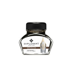 Calimara cu cerneala Diplomat Octopus, 30 ml - negru sepia