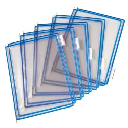 Buzunare prezentare pentru display, A4, (10 buc/set), rama metalica, TARIFOLD - albastru