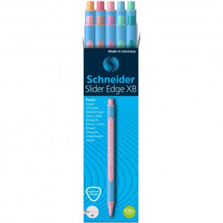 Pix SCHNEIDER Slider Edge Pastel XB, rubber grip, varf 1.4mm, 10 culori pastel/set Pix SCHNEIDER Slider Edge Pastel XB, rubber grip, varf 1.4mm, 10 culori pastel/set