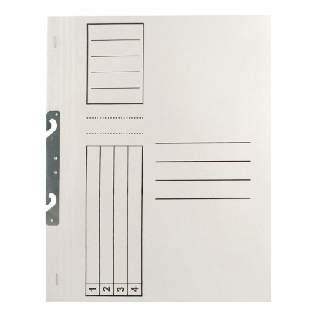 Dosar de incopciat 1/1, carton, alb, 25 bucati/set