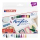 Set creativ Edding, markere acrilice, 8 bucati/set