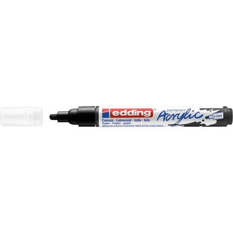 Marker acrilic Edding 5100, varf 2-3 mm, negru