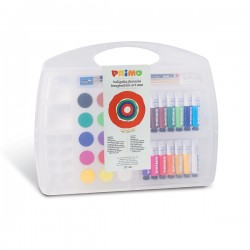 Set tempera Morocolor Primo, cutie din plastic, 14 tuburi tempera, 15 acuarele