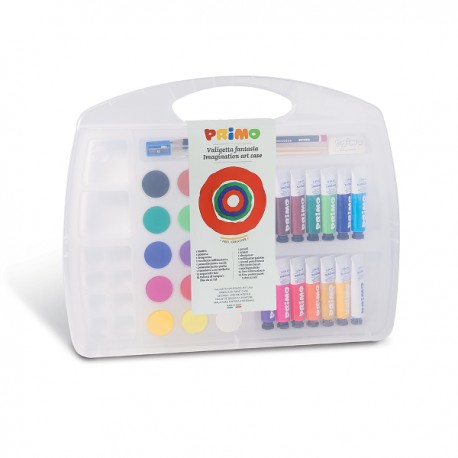 Set tempera Morocolor Primo, cutie din plastic, 14 tuburi tempera, 15 acuarele