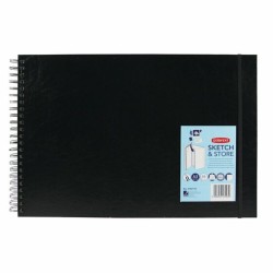 Caiet pentru schite si desen DERWENT Professional, A3, cu spira, 56 coli, 165 gsm, mapa inclusa, hartie alba