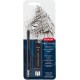 Creion mecanic metalic DERWENT Professional, HB 0.7 mm, rezerve mine si radiere incluse, negru