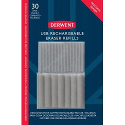 Rezerva radiera DERWENT Professional, pentru 2305810, 30 buc/ set, alb