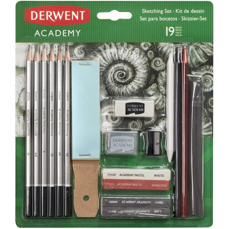 Set complet pentru schite DERWENT Academy, creioane grafit, blister, 19 buc/ set