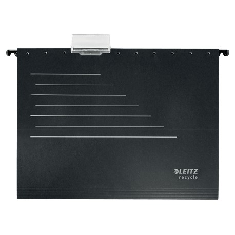 Dosar suspendabil Leitz Alpha Recycle, carton reciclat, A4, negru
