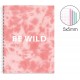 Caiet cu spira Miquelrius TIE DYE, A4, matematica, 120 file, coperta cu tratament antiviral si antibacterian, roz