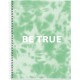 Caiet cu spira Miquelrius TIE DYE, A4, matematica, 120 file, coperta cu tratament antiviral si antibacterian, menta