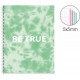 Caiet cu spira Miquelrius TIE DYE, A4, matematica, 120 file, coperta cu tratament antiviral si antibacterian, menta