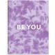 Caiet cu spira Miquelrius TIE DYE, A4, dictando, 120 file, coperta cu tratament antiviral si antibacterian, lavanda