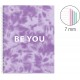 Caiet cu spira Miquelrius TIE DYE, A4, dictando, 120 file, coperta cu tratament antiviral si antibacterian, lavanda