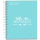 Caiet cu spira Miquelrius Messages, A5, matematica, 100 file, coperta carton dur plastifiat, bleu