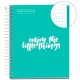 Caiet cu spira Miquelrius Messages, A5, matematica, 100 file, coperta carton dur plastifiat, turcoaz
